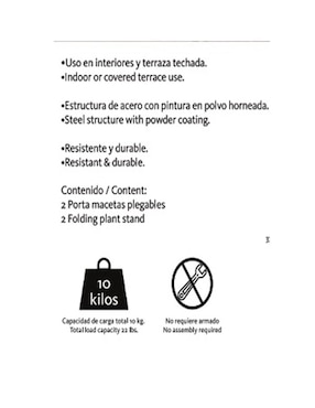Base para maceta Durex de acero