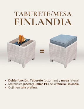 Taburete Finlandia Top Sun de poliéster