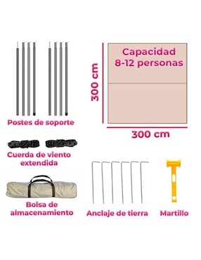 Carpa Storyland ancho 300 cm x largo 300 cm