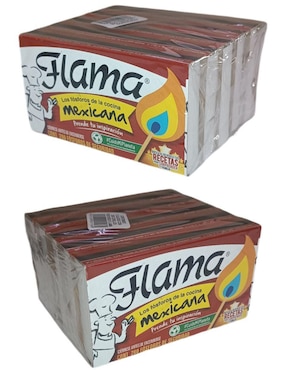 Paquete de fósforos parrillero flama