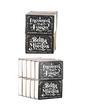 Paquete de fósforos parrillero flama