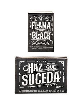Paquete de fósforos parrillero flama