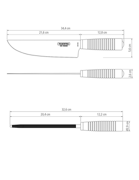 Set de cuchillos carnicero Tramontina polywood 3 piezas