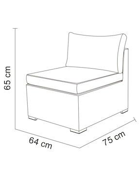 Sala modular Macao Lottus de ratán polietileno