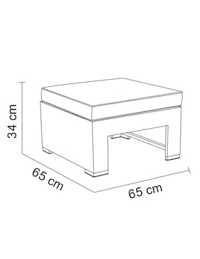 Sala modular Macao Lottus de ratán polietileno