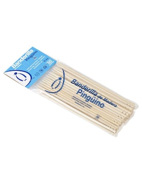 Set de brochetas de madera Pingüino Banderilla Pingüino 50 piezas