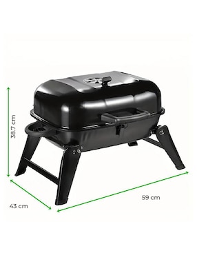 Asador de carbón Chic Fantasy Negro