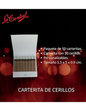 Paquete de cerillos La Central