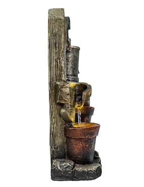 Fuente de agua Farzin con luz de poliresina
