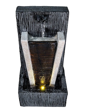 Fuente de agua Farzin con luz de poliresina