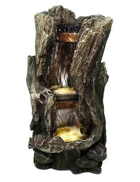 Fuente de agua Farzin con luz de poliresina