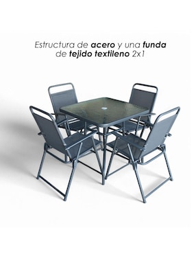 Comedor Jardín Ilios Innova para 4 personas de cristal