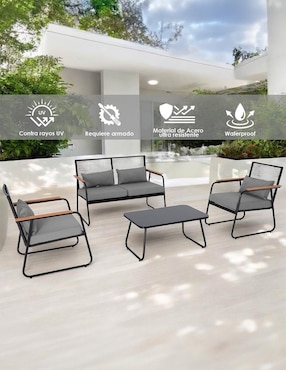 Sala 4 piezas Jardín Ilios Innova de acero