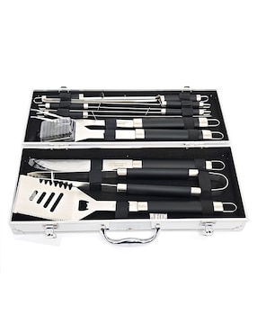 Set utensilios para asar Heuman Brand de acero inoxidable