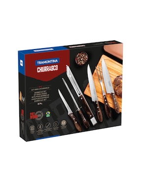 Set utensilios para asar Tramontina de acero inoxidable