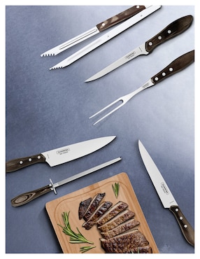 Set utensilios para asar Tramontina de acero inoxidable