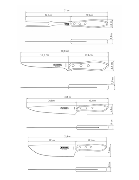 Set utensilios para asar Tramontina de acero inoxidable