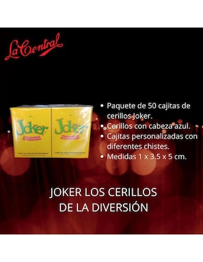 Paquete de cerillos La Central