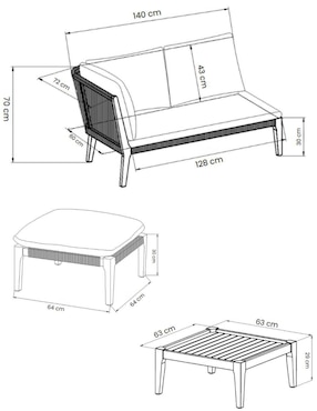 Set sala Midtown Concept Barry