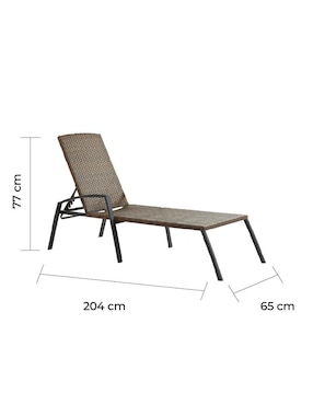 Camastro Naterial de ratán PVC 1 pieza