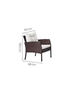 Set modular Naterial de ratán PVC