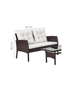 Set modular Naterial de ratán PVC