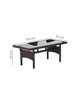 Set modular Naterial de ratán PVC