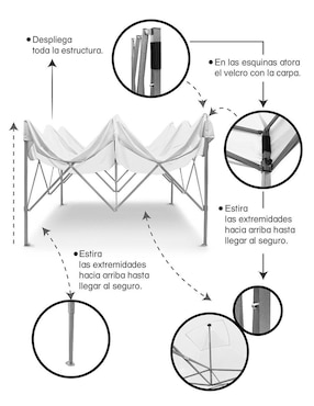 Carpa Andromeda Inc ancho 300 cm x largo 300 cm