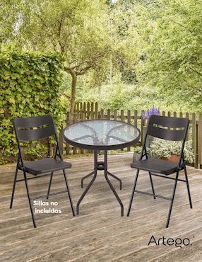 Mesa armable para terraza jardín Artego de acero