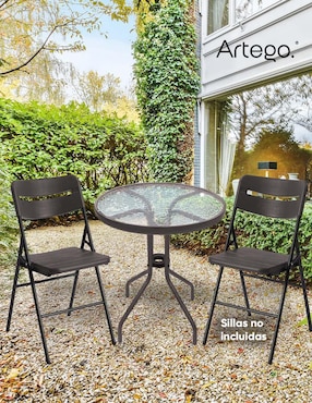 Mesa armable para terraza jardín Artego de acero