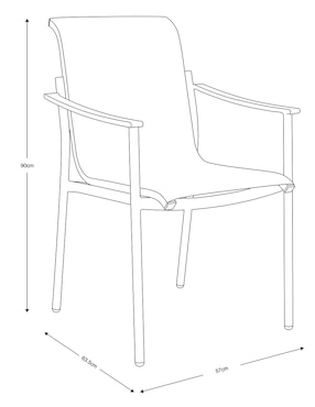 Silla con brazos Aster Haus Outdoor de textileno