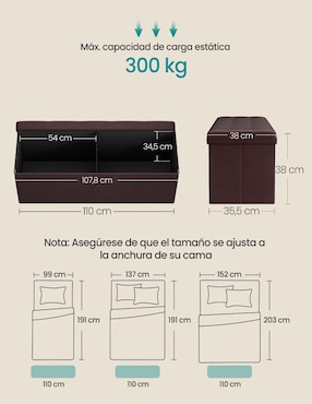 Taburete Mazie Songmics Home de MDF