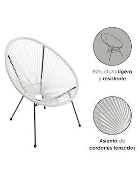 Juego de sillas 2 piezas Acapulco Ilios Innova de acero adulto