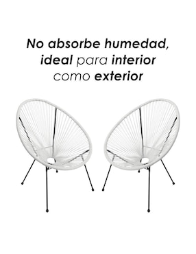 Juego de sillas 2 piezas Acapulco Ilios Innova de acero adulto