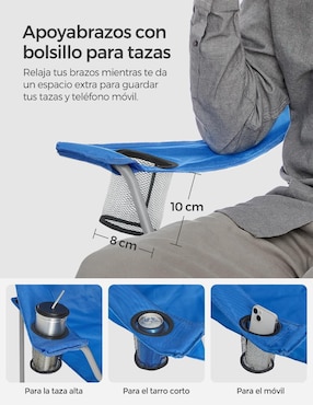 Juego de sillas plegables 2 piezas Sandy Songmics Home