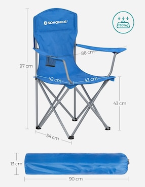 Juego de sillas plegables 2 piezas Sandy Songmics Home