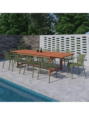 Comedor Montana Midtown Concept para 10 personas de madera de eucalipto