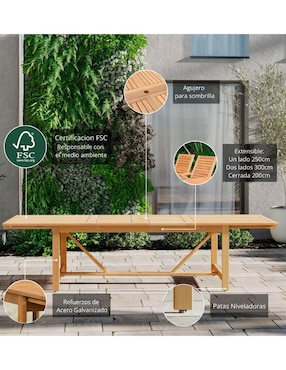 Comedor Montana Midtown Concept para 10 personas de madera de eucalipto