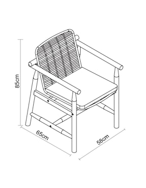 Silla Kamari Haus Outdoor de madera acacia