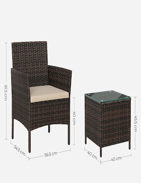 Mesa con silla armable Rian Songmics Home