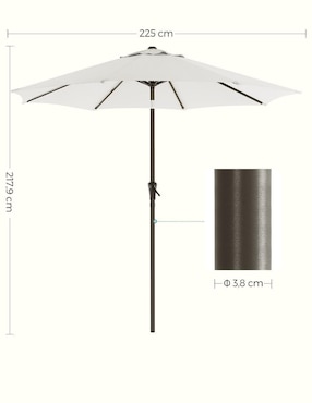 Sombrilla para jardín Songmics Home Sheld