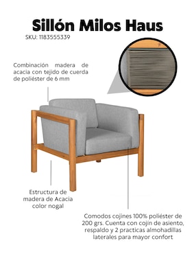 Sillón Milos Haus Outdoor de madera