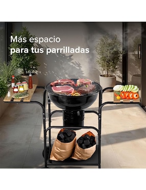 Asador carbón Avera AC18ML de acero inoxidable