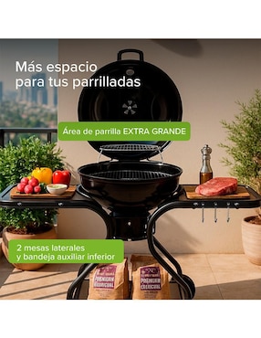 Asador carbón Avera AC22ML de acero inoxidable