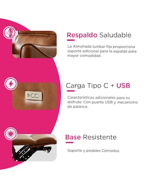 Sillón Restmode Vanlig de vinipiel