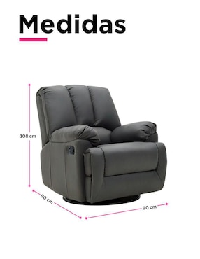 Sillón mecedor Neuss Vanlig de vinipiel