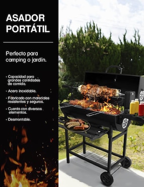 Asador carbón Andromeda Inc BBQ