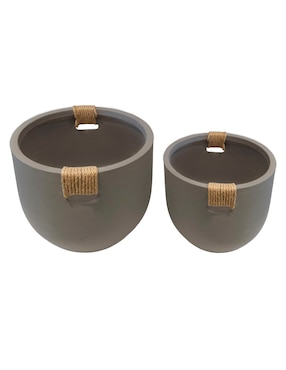 Set maceta Haus Outdoor Maya de fibra de arcilla