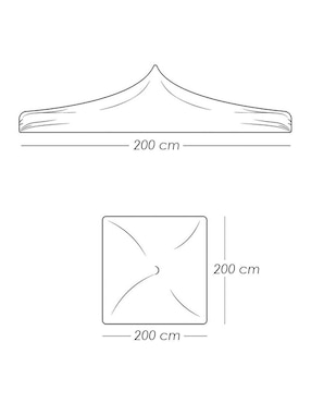 Carpa Ilios Innova ancho 200 cm x largo 200 cm