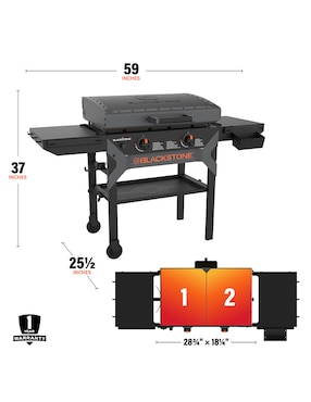 Plancha de gas Blackstone de acero
